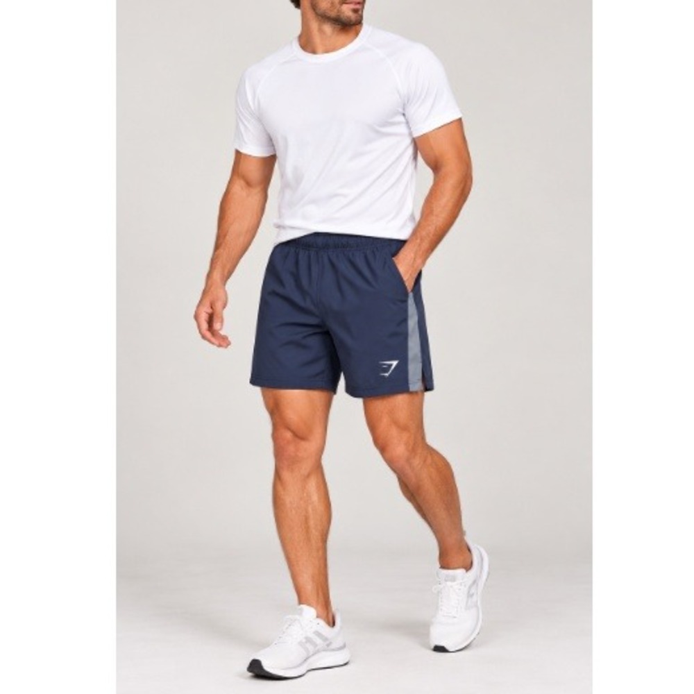 Gymshark Men's Blue Slim Fit Sport 7" Shorts Size L NWT